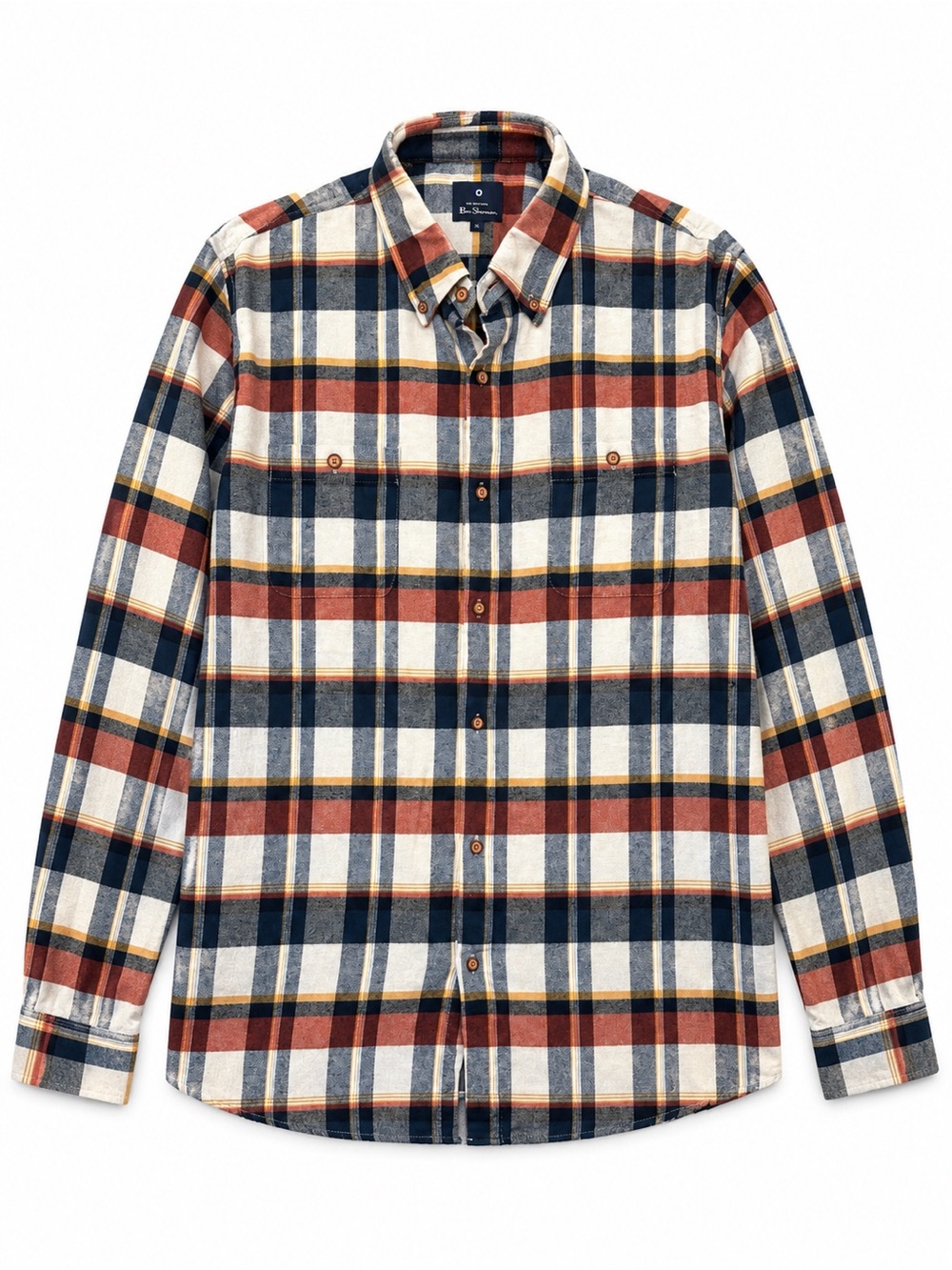 Ben Sherman Original XL Plaid Flannel Shirt Button Down Cotton Long Sleeve